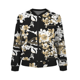 WOMEN’S BOMBER JACKET (KAMA) - GOLD FLOWERS - sewing set