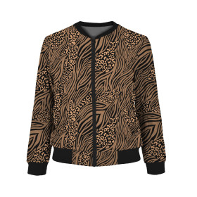 WOMEN’S BOMBER JACKET (KAMA) - ANIMALS MIX / caramel - sewing set