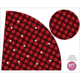 CHRISTMAS TREE - VICHY GRID BLACK / red - DIY IT'S EASY