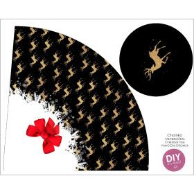 CHRISTMAS TREE - GOLDEN REINDEERS / black - DIY IT'S EASY