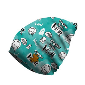 "Beanie" cap - POTWORNIE FAJNY DZIECIAK / AQUA (SCHOOL DRAWINGS) / Choice of sizes