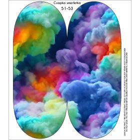 "Beanie" cap 51-53 - RAINBOW CLOUDS 