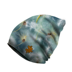 "Beanie" cap - WATERCOLOR DANDELION PAT. 2 / Choice of sizes