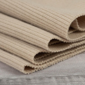 D-115 BEIGE - Ribbed knit fabric