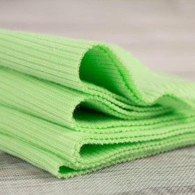 D-122 LIGHT GREEN - Ribbed knit fabric