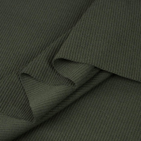 D-50 DARK OLIVE - Ribbed knit fabric