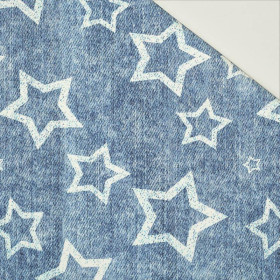 WHITE STARS (CONTOUR) / vinage look jeans dark blue - Cotton drill