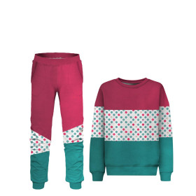 Children's tracksuit (MILAN) - GLITTER DOTS PAT 2 - sewing set