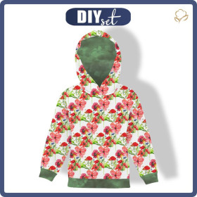 KID'S HOODIE (ALEX) - POPPIES PAT. 2 (IN THE MEADOW) - sewing set