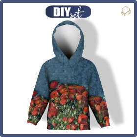 KID'S HOODIE (ALEX) - VASE WITH POPPIES (Vincent van Gogh) - sewing set