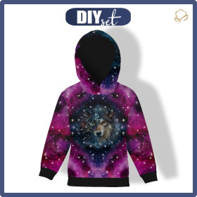 KID'S HOODIE (ALEX) - WOLF / WATERCOLOR GALAXY PAT. 8 - sewing set