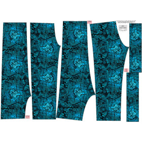 CHILDREN'S SOFTSHELL TROUSERS (YETI) - LACE BUTTERFLIES / blue