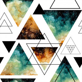 TRIANGLES / galactic journey - Cotton woven fabric