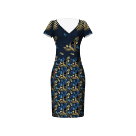 GOLD LEOPARD - dress panel crepe