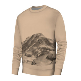 MEN’S SWEATSHIRT (OREGON) BASIC - MOUNTAINS / HAZELNUT / beige - sewing set
