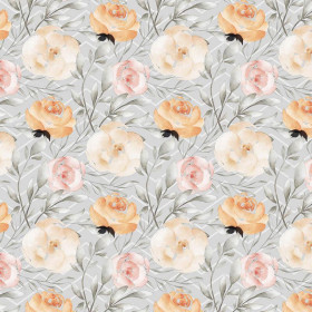 FLOWERS AND LEAVES pat. 7 / grey