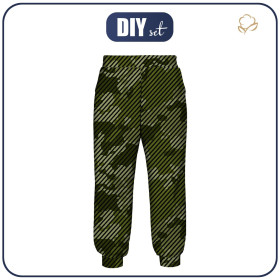 KID'S JOGGERS (ROBIN) - CAMOUFLAGE / STRIPES - sewing set