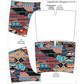 Boy's swim trunks - INDIAN MOSAIC - sewing set