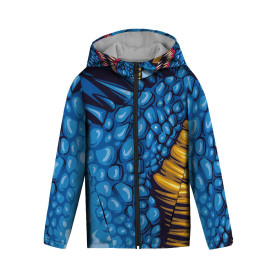 KIDS JACKET DINO (ZOE) - BLUE DRAGON - sewing set (122/128)