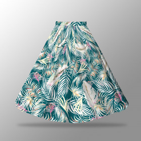LEAVES AND FEATHERS - skirt panel "MAXI" - crepe