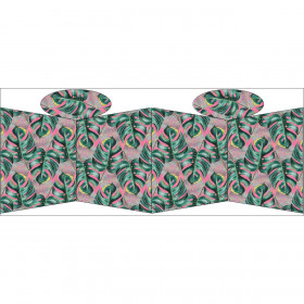 TOTE BAG - MONSTERA no. 5 / pink - sewing set