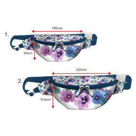 HIP BAG - PANSIES (BLOOMING MEADOW) / Choice of sizes