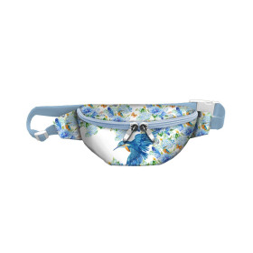 MINI KINGFISHERS AND LILACS (KINGFISHERS IN THE MEADOW) / white