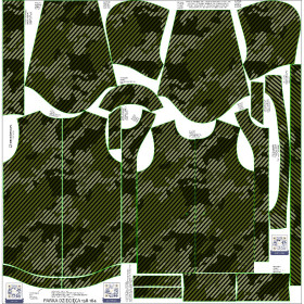KIDS PARKA (ARIEL) - CAMOUFLAGE / STRIPES - sewing set
