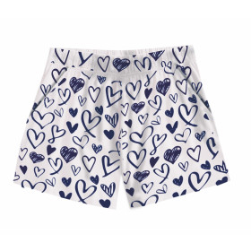 PAJAMAS-SHORTS "LINDA" - HEARTS / navy - sewing set