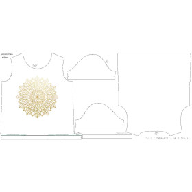 PAJAMAS-T-SHIRT "LINDA" -  GOLDEN MANDALA - sewing set