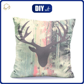 PILLOW 45x45 - DEER (ADVENTURE) / boards - sewing set