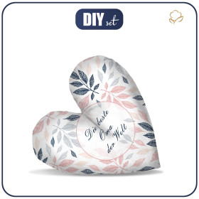 DECORATIVE PILLOW HEART - Die beste Oma der Welt / PASTEL LEAVES