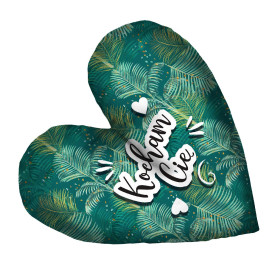 DECORATIVE PILLOW HEART - KOCHAM CIĘ / PALM LEAVES pat. 3