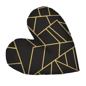 DECORATIVE PILLOW HEART - GOLDEN GEOMETRY