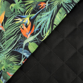 PARADISE JUNGLE / black - picnic blankets woven fabric