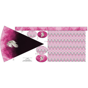 First Grade Candy Cone - SPECKS (fuchsia) / black - sewing set