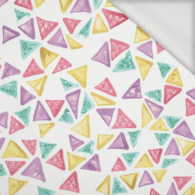 TROPICAL TRIANGLES - looped knit fabric