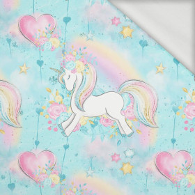 UNICORNS AND RAINBOW  pat. 1 (WONDERLAND) - looped knit fabric
