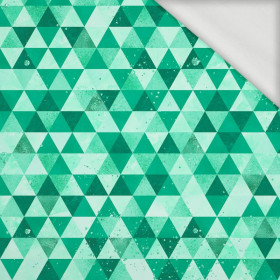 SMALL TRIANGLES / green - looped knit fabric