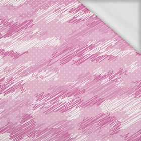 CAMOUFLAGE - scribble / fuchsia - looped knit fabric