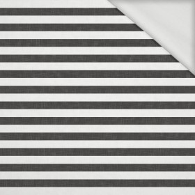 STRIPES 1x1 - acid white/ acid black - looped knit fabric