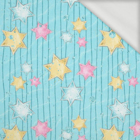 PASTEL STARS pat. 2 (WONDERLAND) - looped knit fabric