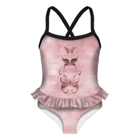 Girl's swimsuit - BUTTERFLIES MIX PAT. 4 (GLITTER BUTTERFLIES)