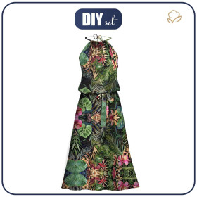 DRESS "DALIA" MAXI - WILD JUNGLE pat. 2 - sewing set