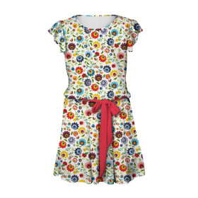 DRESS "EMMA" - LOWICZ FOLKLORE / white - Viscose jersey with elastane