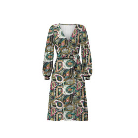 WRAP MIDI DRESS (BIANCA) - PAISLEY pat. 4 - sewing set