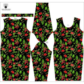 PENCIL DRESS (ALISA) - RED GARDEN (PARADISE GARDEN) - sewing set