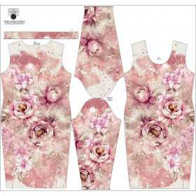 PENCIL DRESS (ALISA) - WATERCOLOR FLOWERS PAT. 6 - sewing set