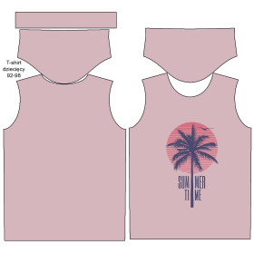 KID’S T-SHIRT - SUMMER TIME / pink - single jersey 