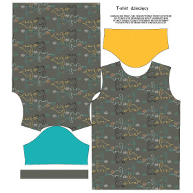 KID’S T-SHIRT - DINO CONTOUR - single jersey ITY